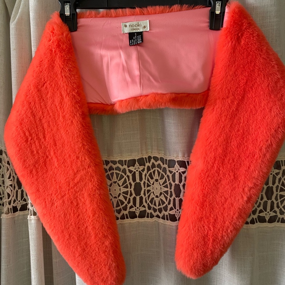 Anthropologie faux fur wrap